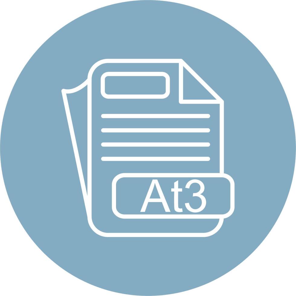 At3 File Format Digital Abstract Form vector