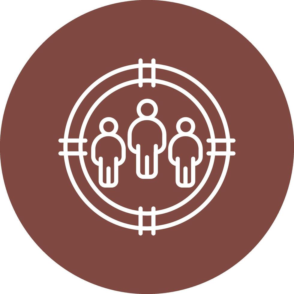 Target Audience Conceptual Line Work vector