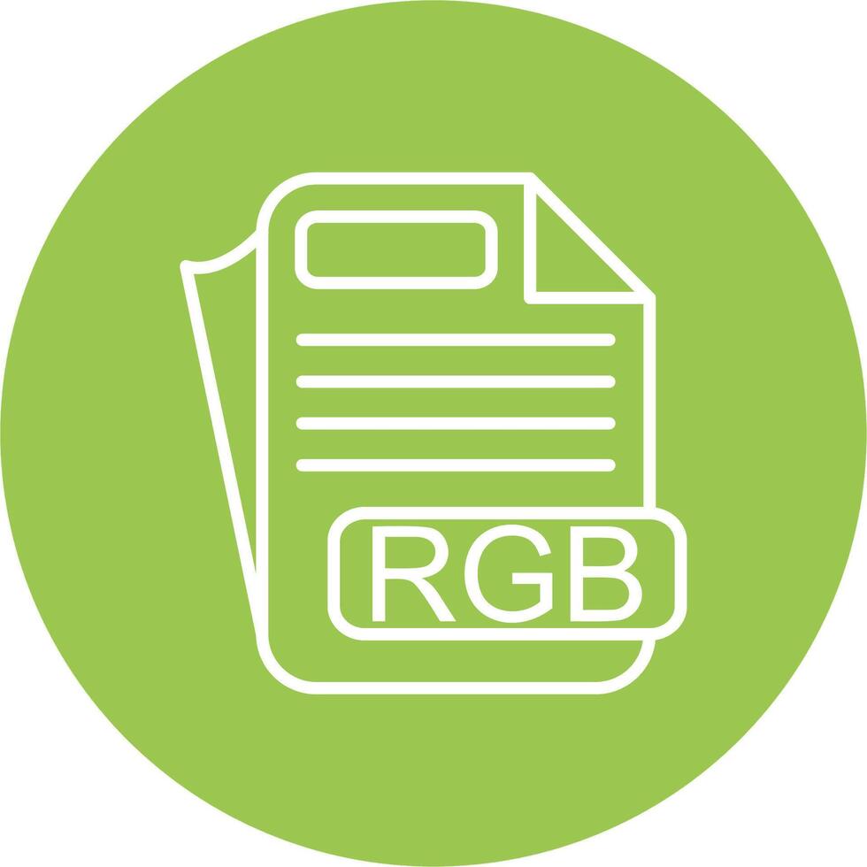 RGB File Format Thin Line Design vector