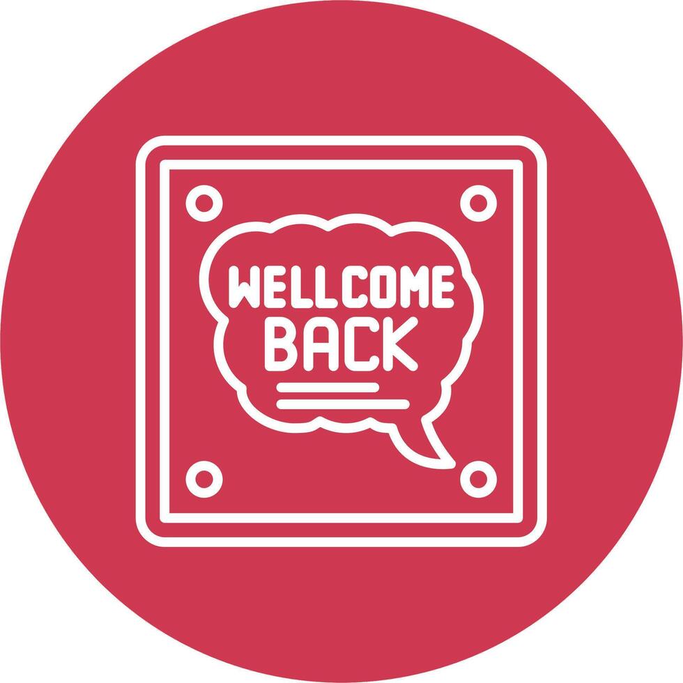 Welcome Back Flat Styled Symbol vector