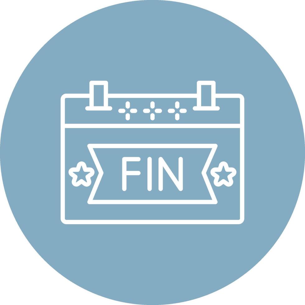 The End Playful Line Icon vector