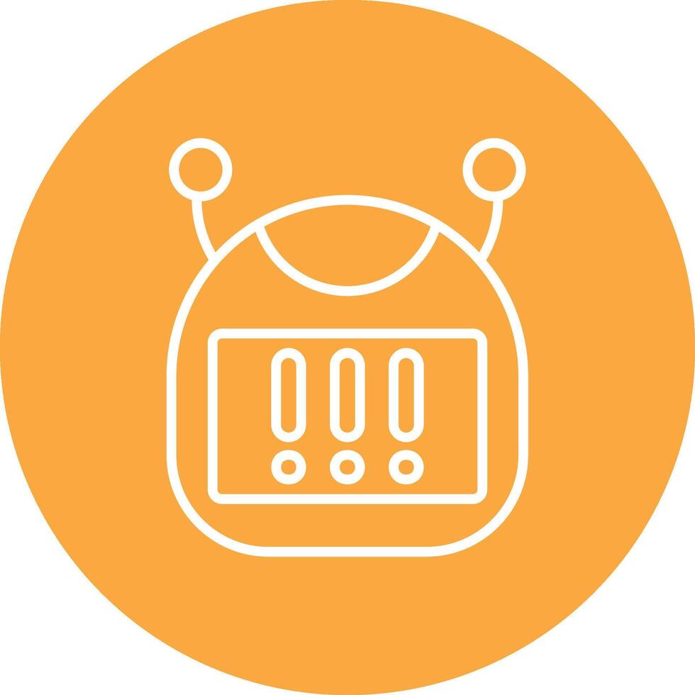 Bot Minimal Outline Artwork vector