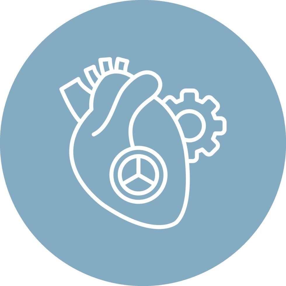 Heart Bold Web Icon vector