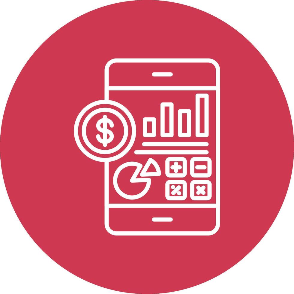 Financial Report Rounded Line Illustration vector