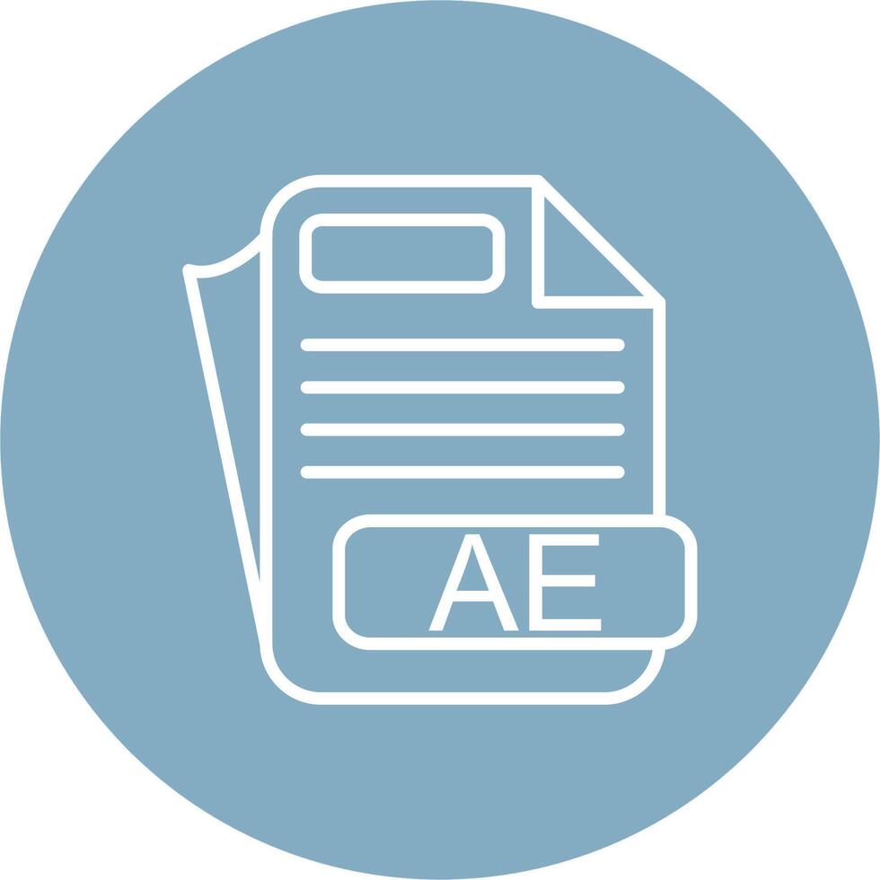 AE File Format Creative Flat Illustration vector