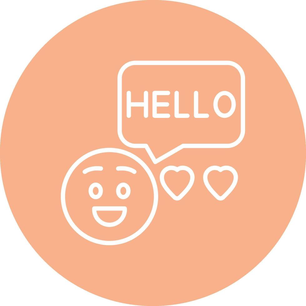Hello 3D Styled Symbol vector