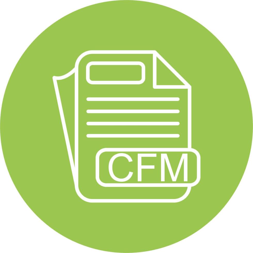 CFM File Format Pop Color Style vector