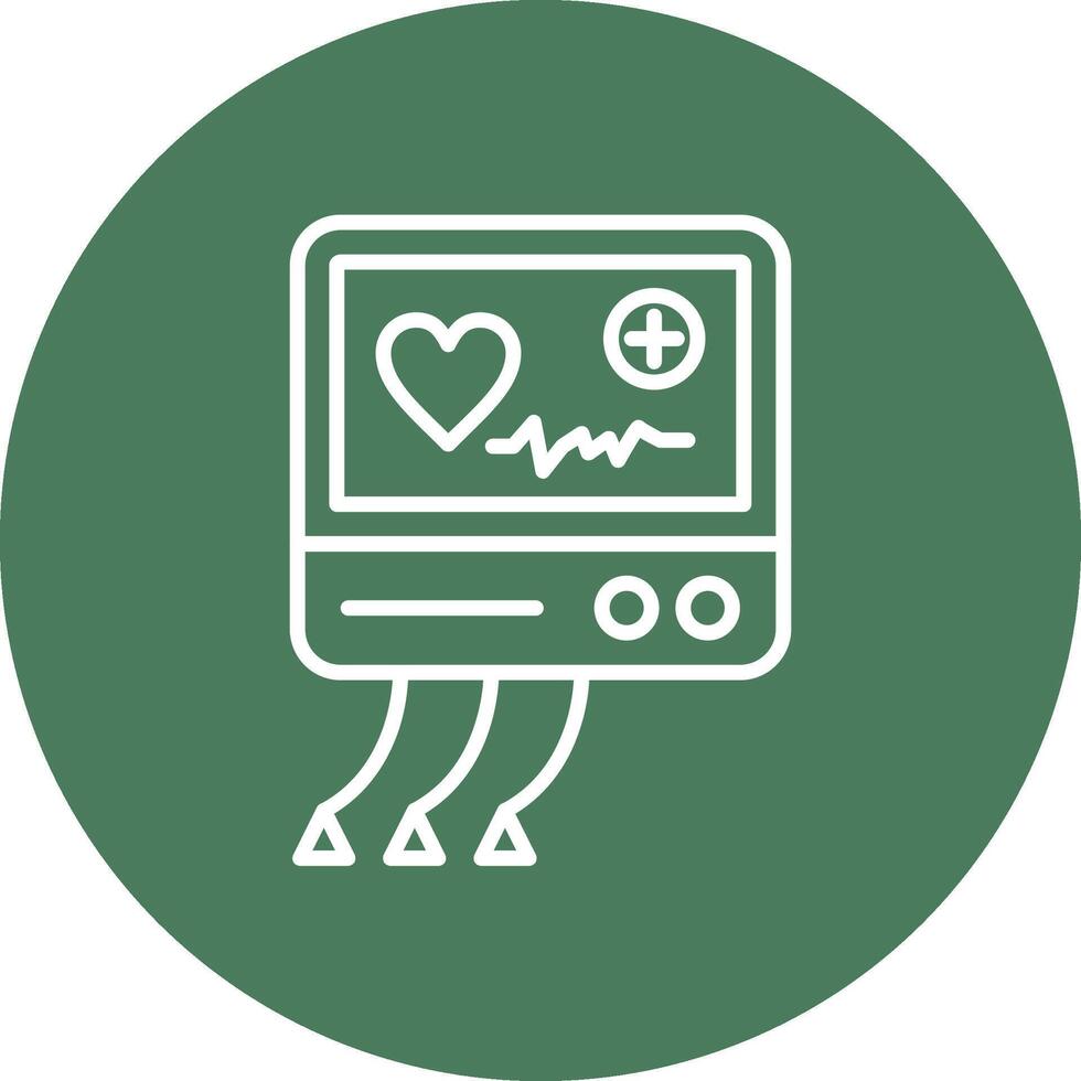 Electrocardiogram High Contrast Graphic vector