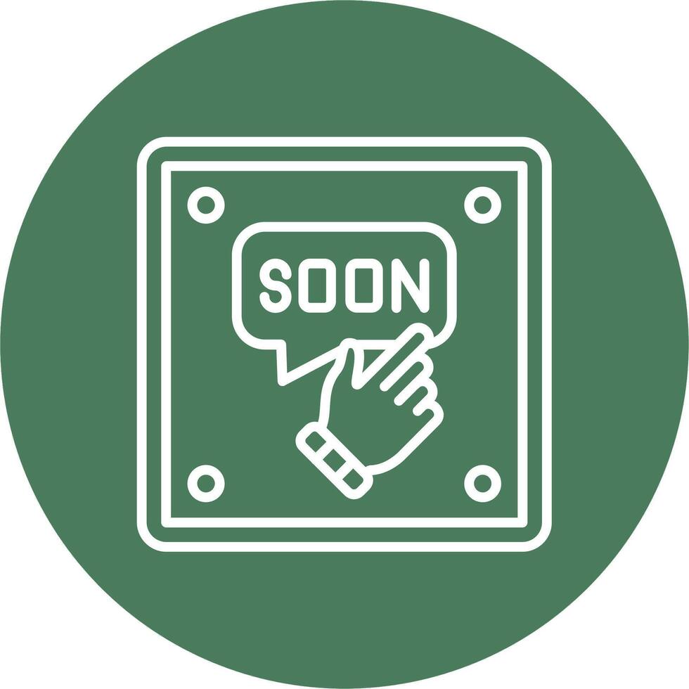 Soon Clean Grid Icon vector
