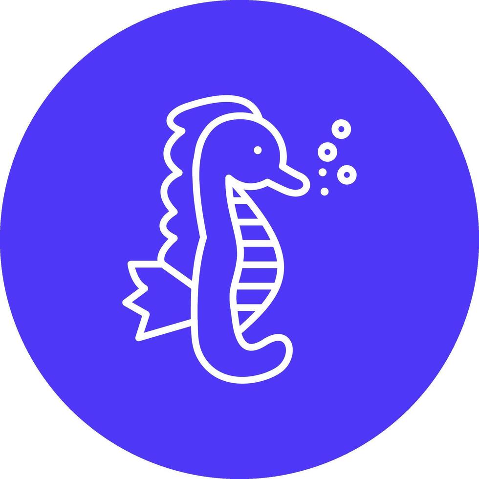 Sea Horse Subtle Shadow Icon vector