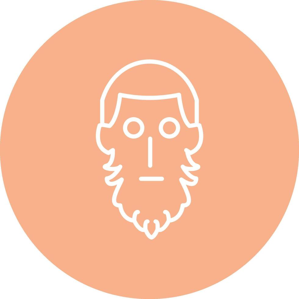 Beard Playful Line Icon vector