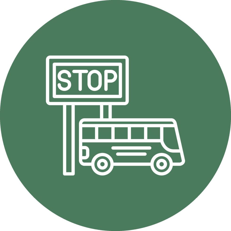 Bus Station Monochrome UI Visual vector