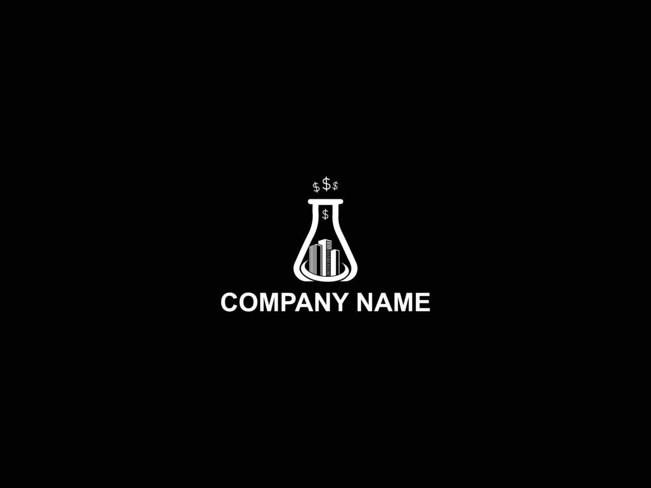 Lab house logo and dollar logo design vector