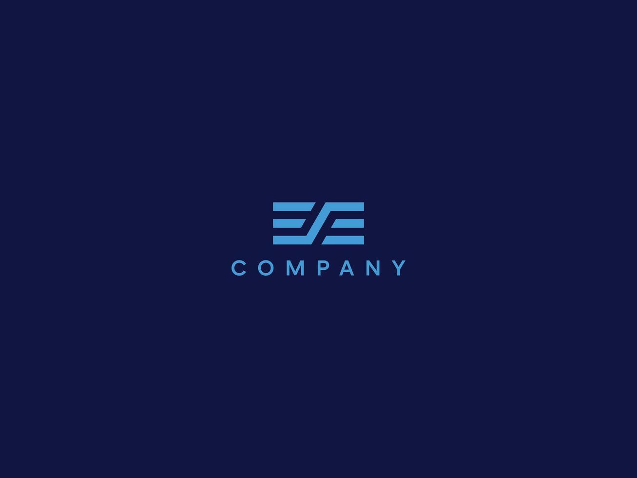 EE creative letter logo design vector