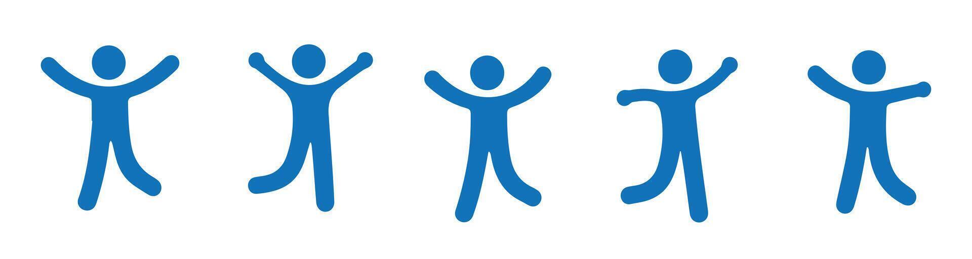 Abstract People Icons for Social Statistics vector