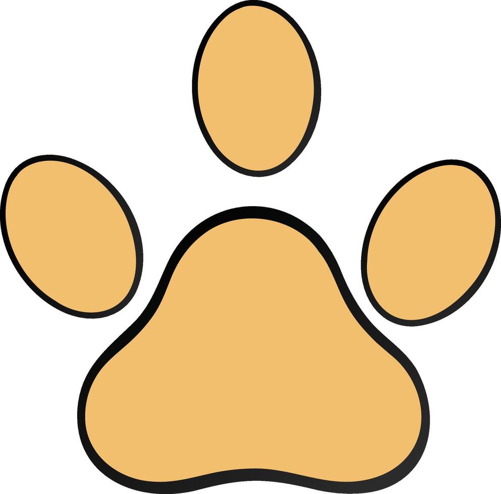 Cute Paw Print Illustration for Pet, Animal, or Veterinary Design Projects vector