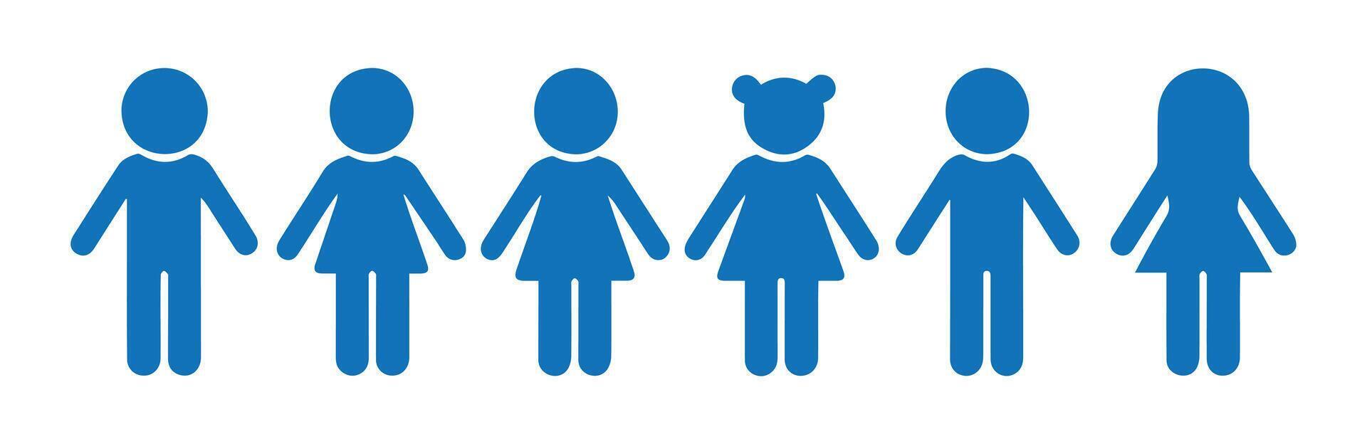 Simple Human Silhouettes for Analytics vector
