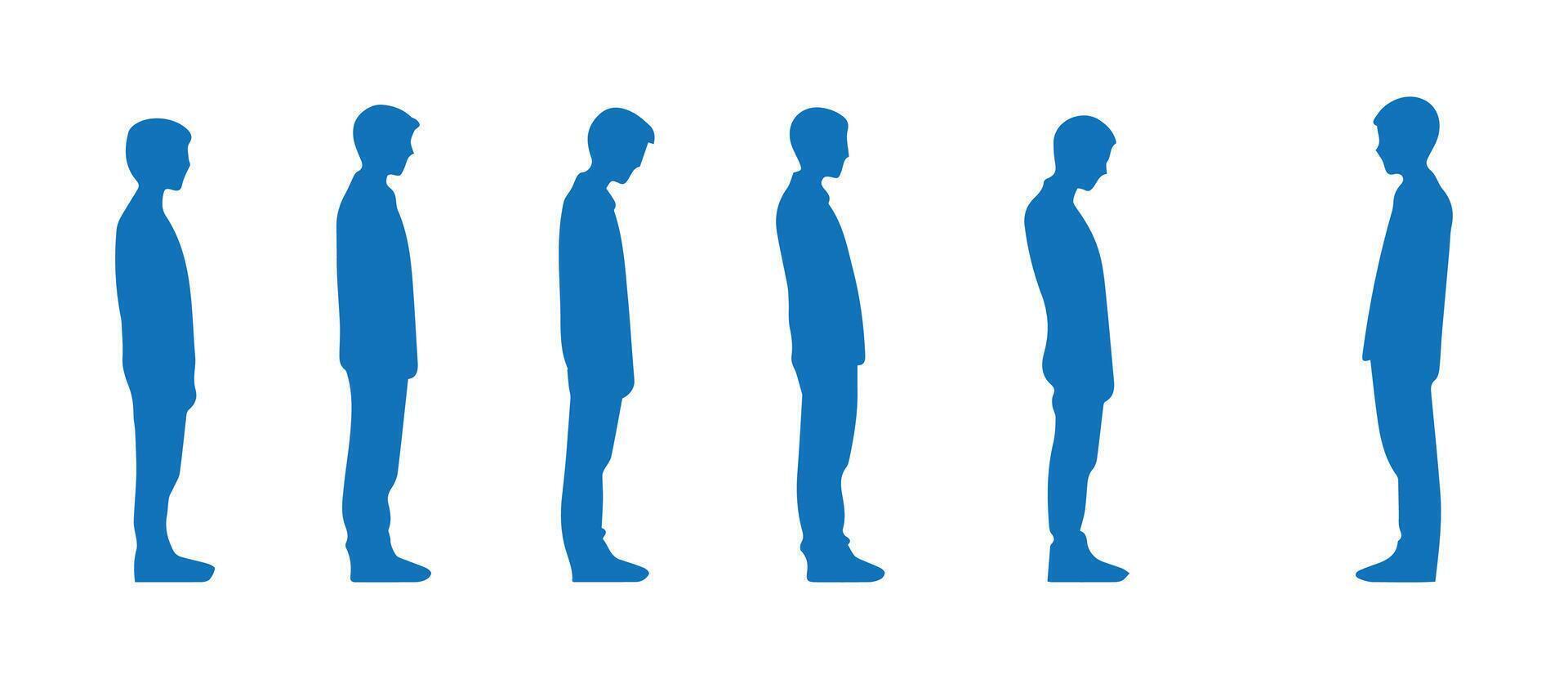 Silhouette People Set for Employee Infographics vector