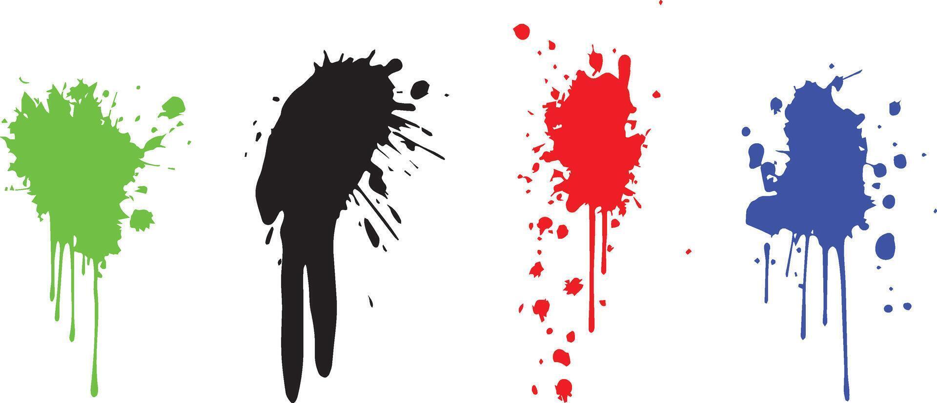 Ink Splatter Elements for Creative Design Projects vector