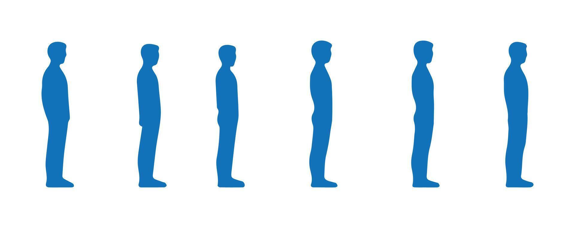 blue People Set for Analytics vector