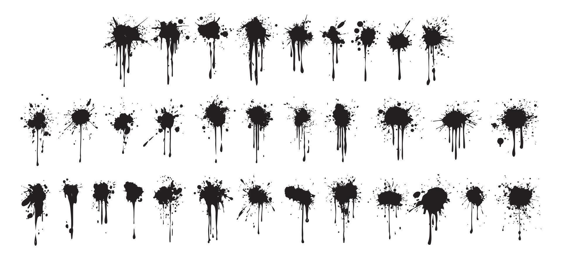 Ink Splatter Collection for Bold Visuals vector