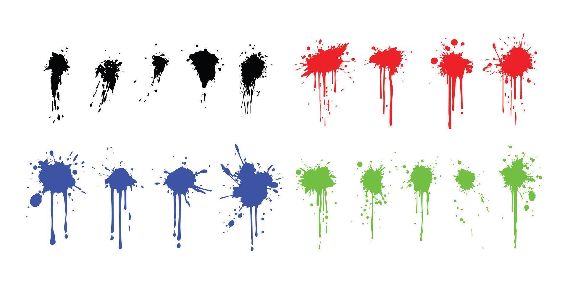 Grunge Ink Splatter Assets for Visual Impact vector