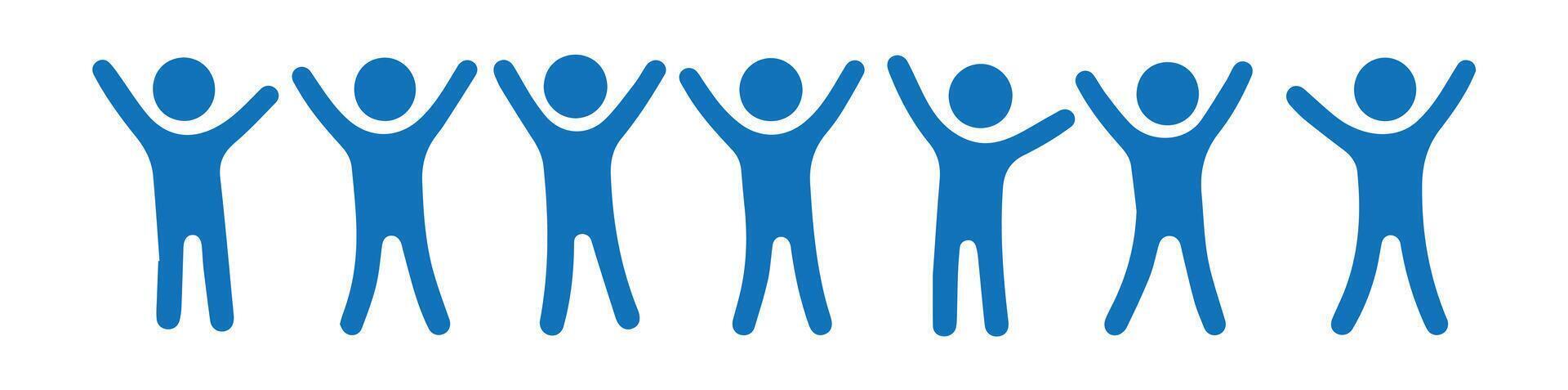 Silhouette Workers Set for Team Management vector