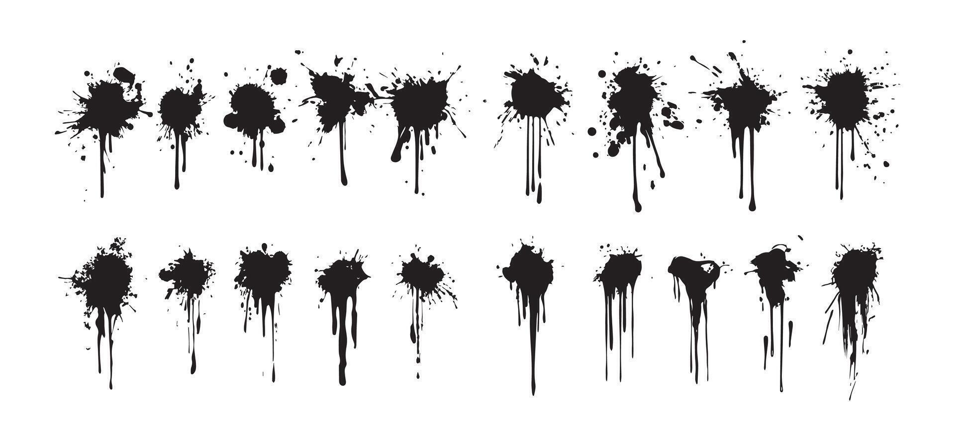 Design-Ready Ink Splatter Set for Creatives vector