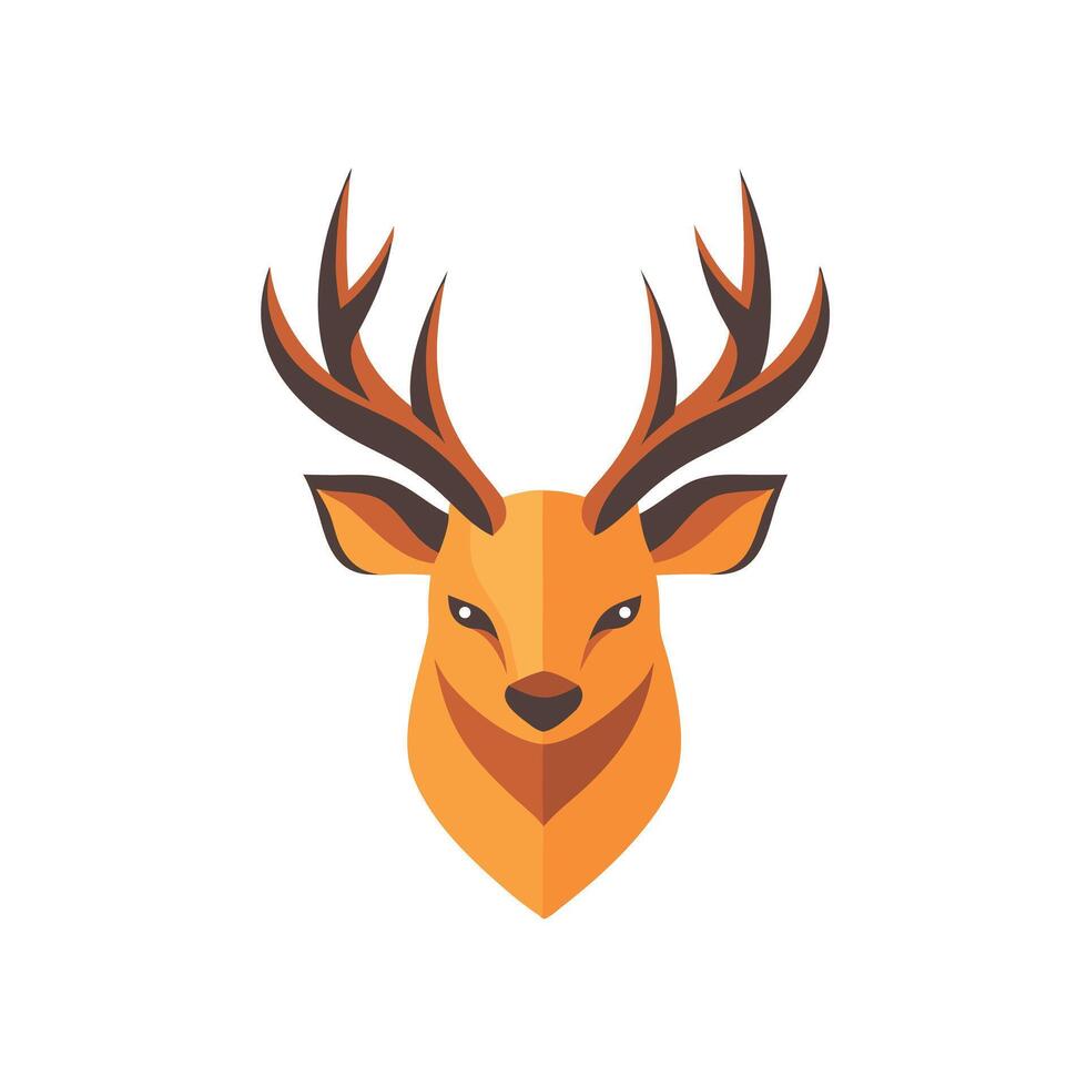 Intense Deer Head Illustration for Wildlife Art, Hunting Emblems, or Strong Nature Branding vector