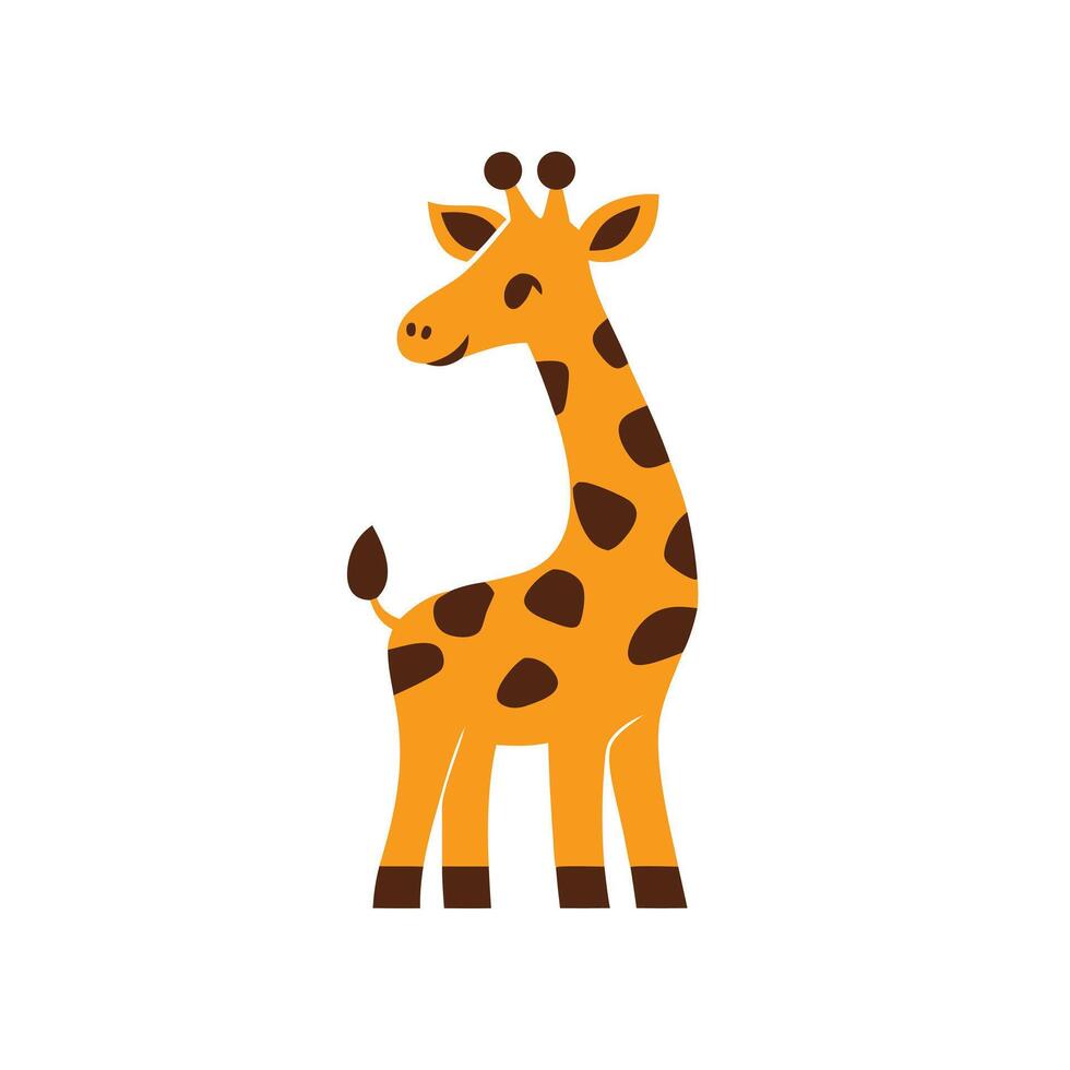 Happy Cartoon Giraffe for Children's Books, Educational Materials, or Playful Designs vector