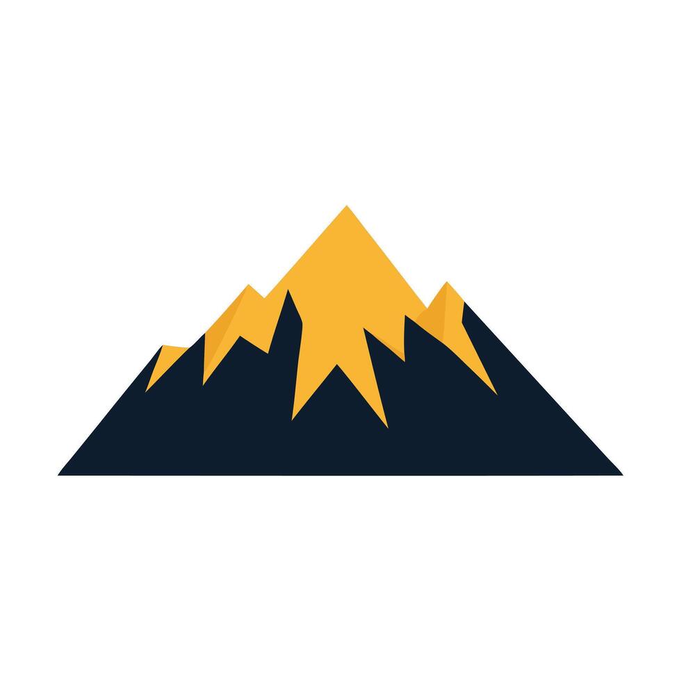Stylized Mountain Peak Illustration for Outdoor Adventure or Nature-Inspired Design vector