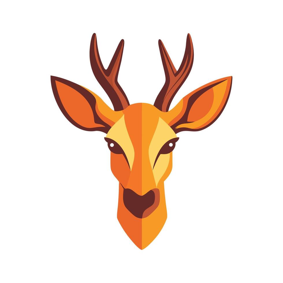 Gentle Deer Head Illustration for Nature-Themed Designs, Wildlife Education, or Calm Branding vector