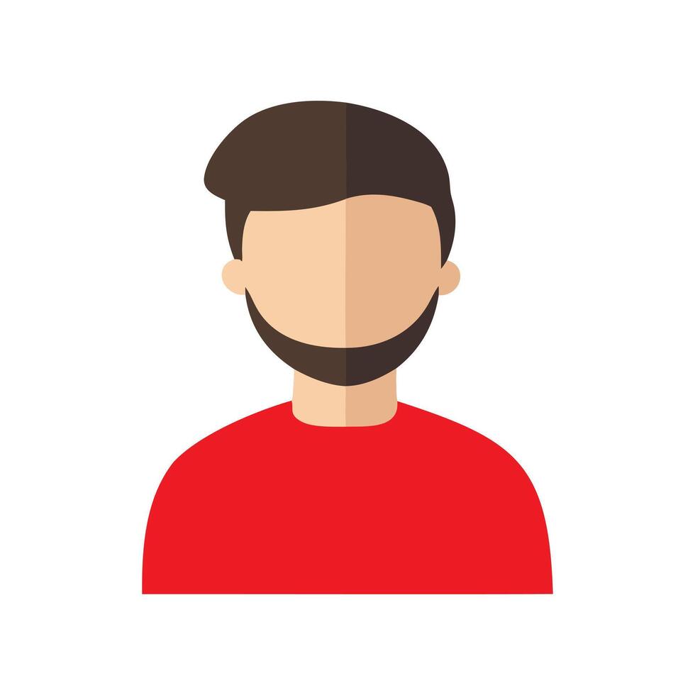 Casual Man Avatar Illustration for Social Media, User Profiles, or App Interfaces vector