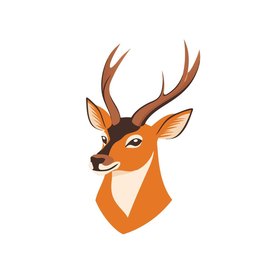 Elegant Deer Head Profile for Nature-Inspired Art, Wildlife Conservation, or Sophisticated Branding vector