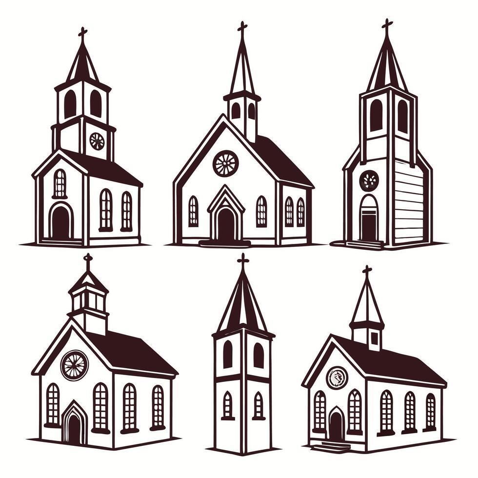 an illustration of temple in black and white vector