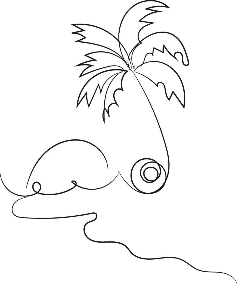 Palm Tree Beach Summer Vacation vector
