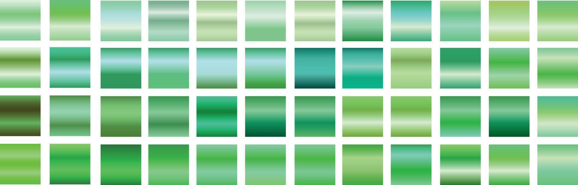 set of green gradient patterns. vector