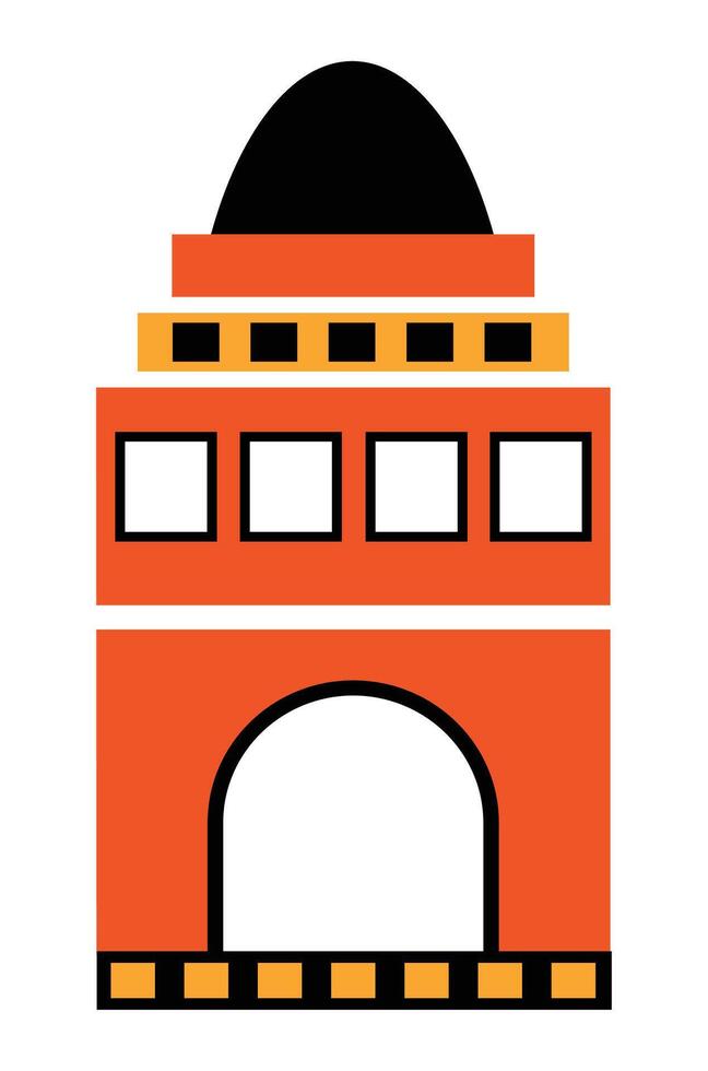A building with a dome and a tower vector