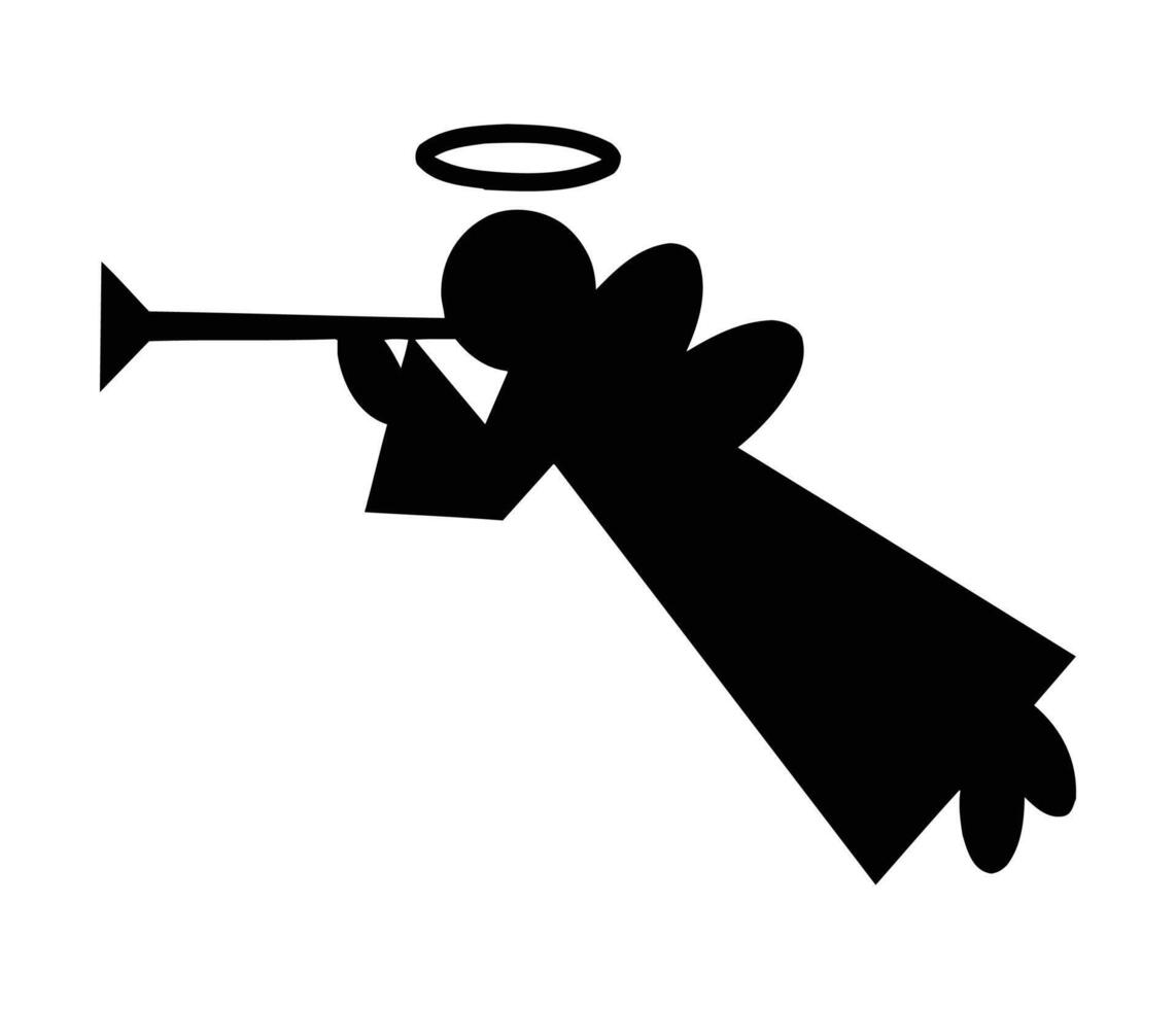 Angel trumpet clip art vector