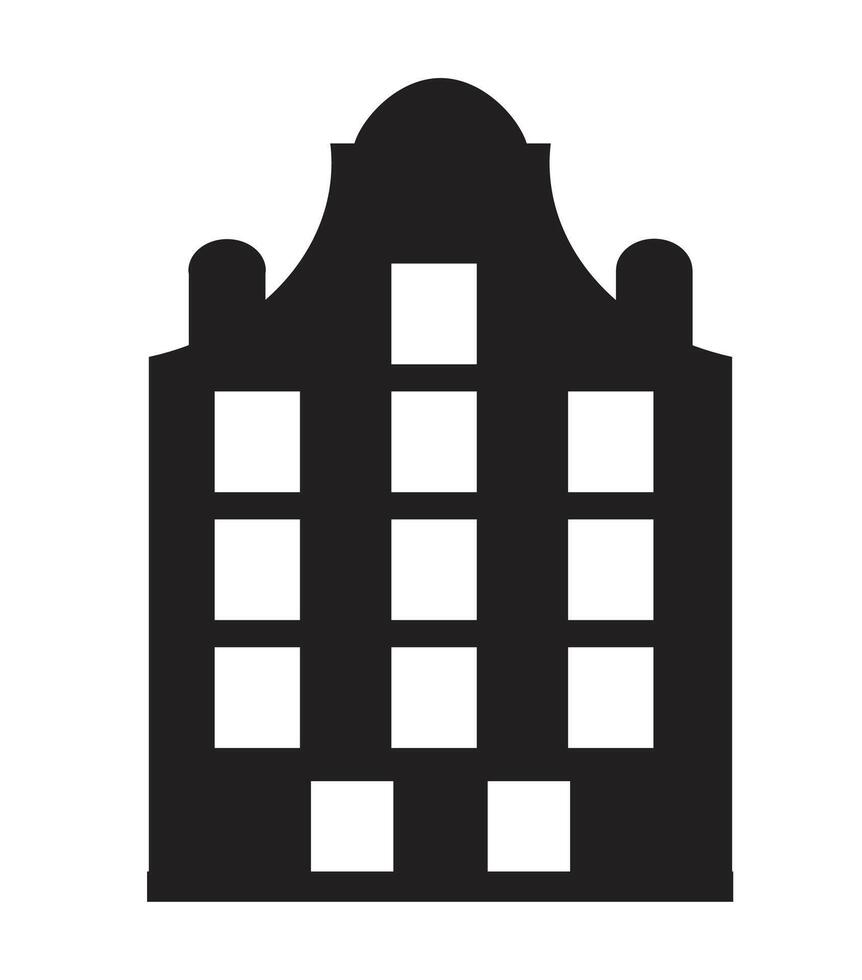 Amsterdam house icon illustration vector