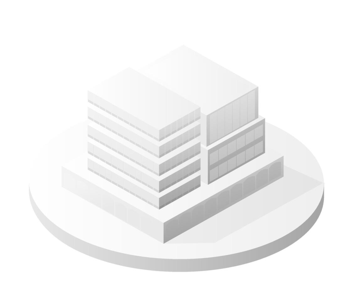 Isometric building icon illustration vector