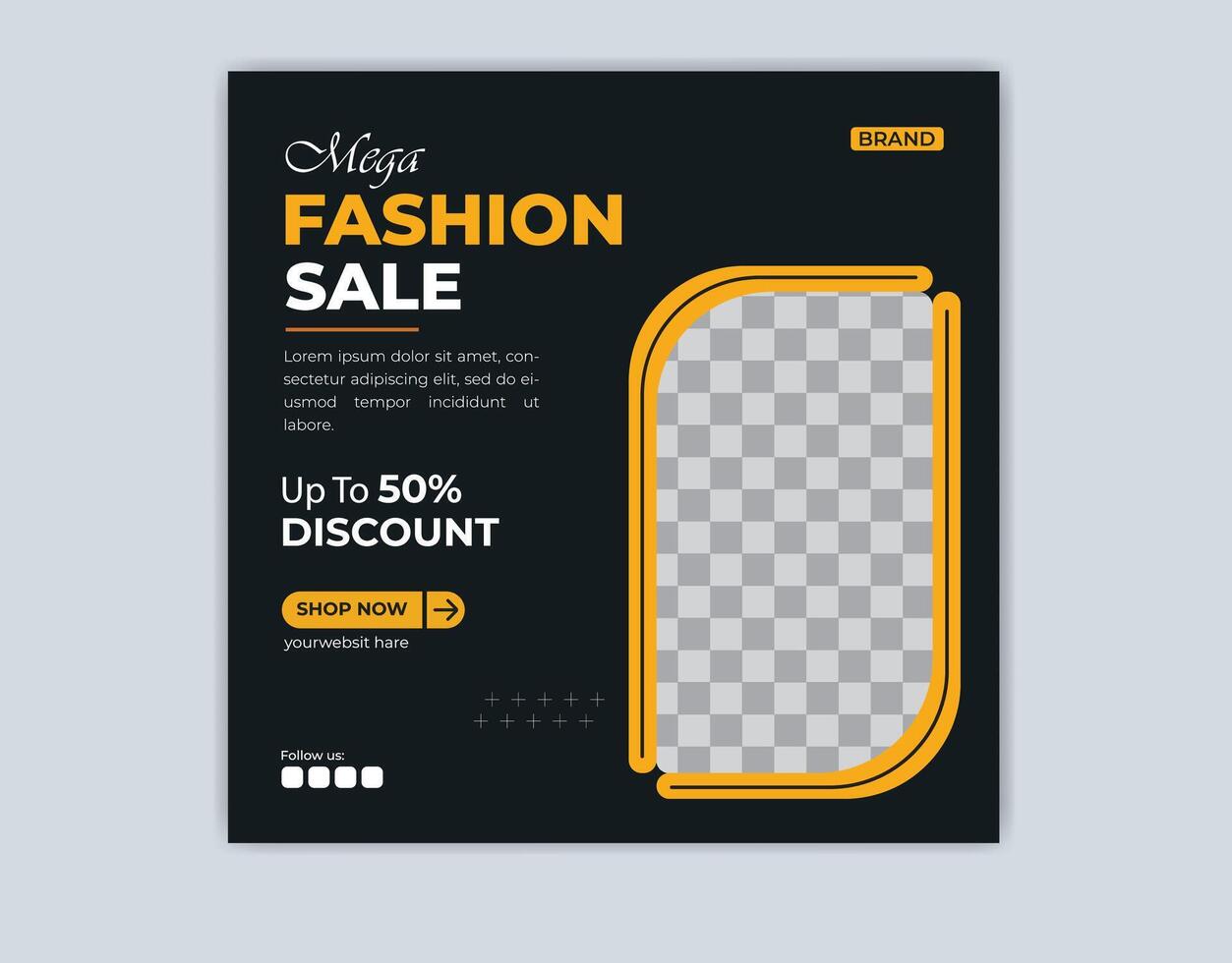 fashion sale flyer template vector