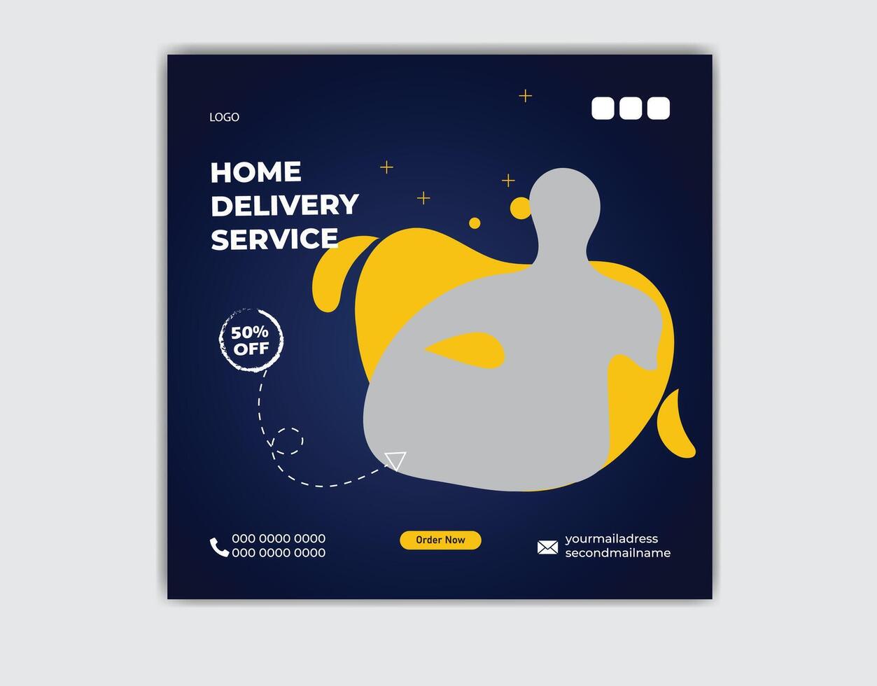 home delivery service banner template design vector