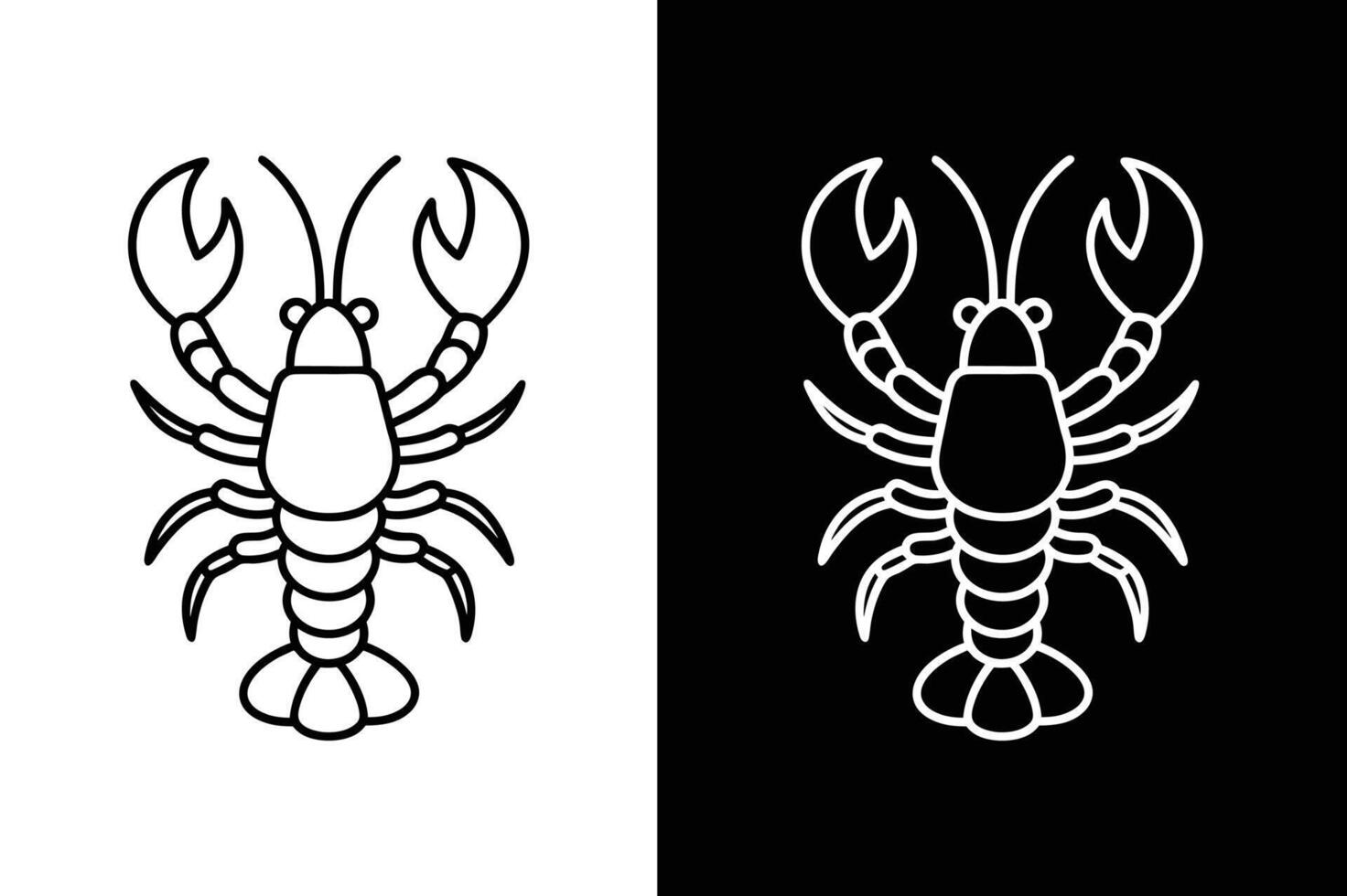 lobster animal icon design vector