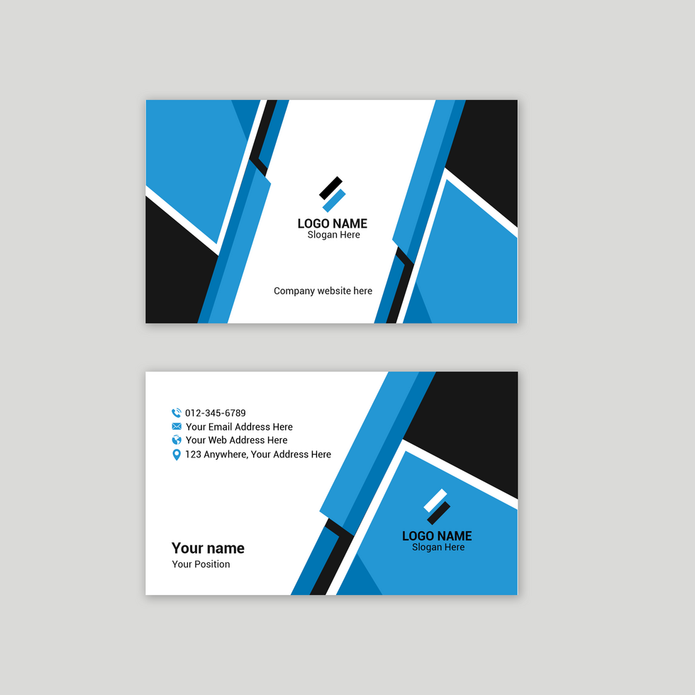 Modern Business Card with Two Sides Card psd