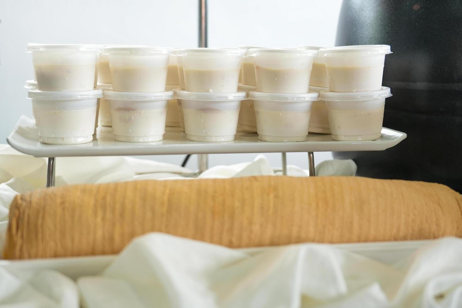 fruit salad served in individual cups photo