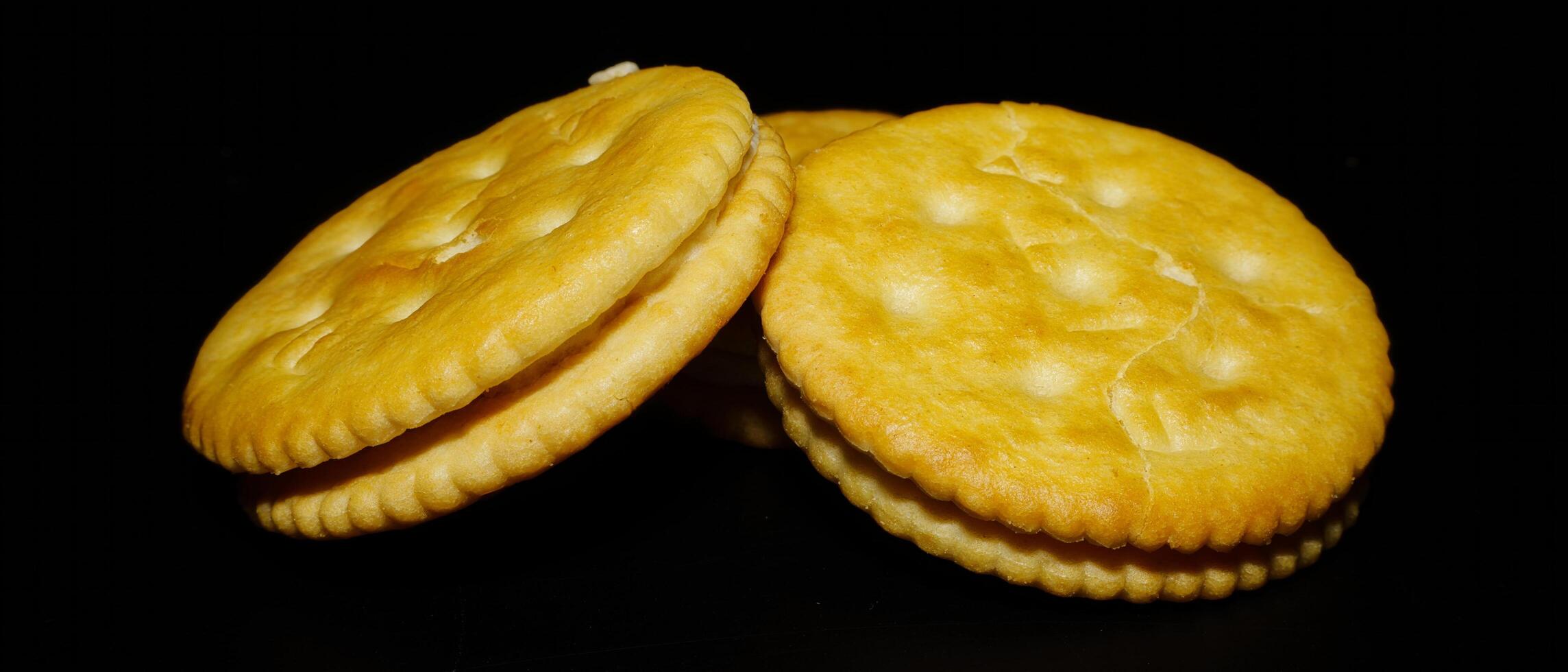 round sandwich with different kinds of fillings photo