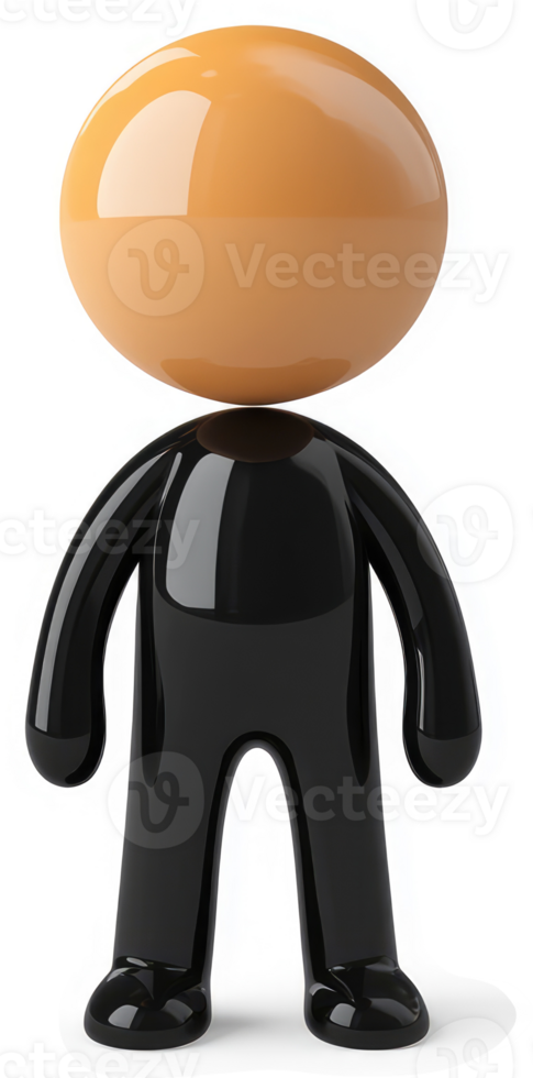 Generic, cartoon person with a light-orange head. png