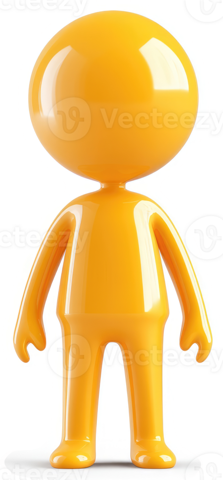 Vivid, glossy, cartoon character figure. png