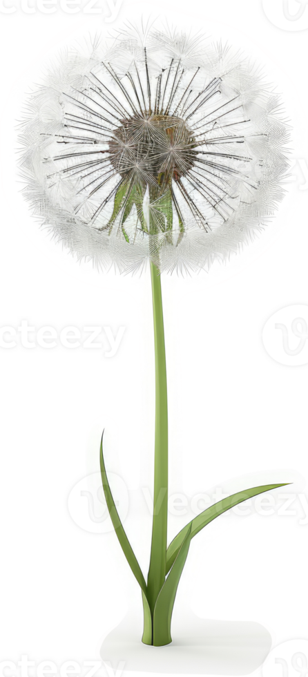 Graceful dandelion with fluffy seed head. png